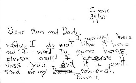 Letter from Camp